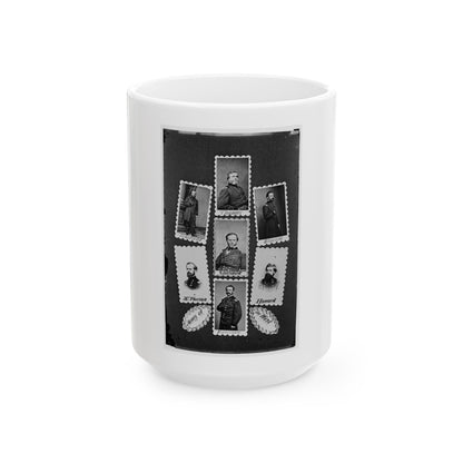 Army Of The West  Schofield, Thomas, Slocum, Mcpherson, Sherman, Howard, And Rousseau(2) (U.S. Civil War) White Coffee Mug