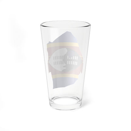 Flag map of Eswatini (Eswatini) Pint Glass 16oz