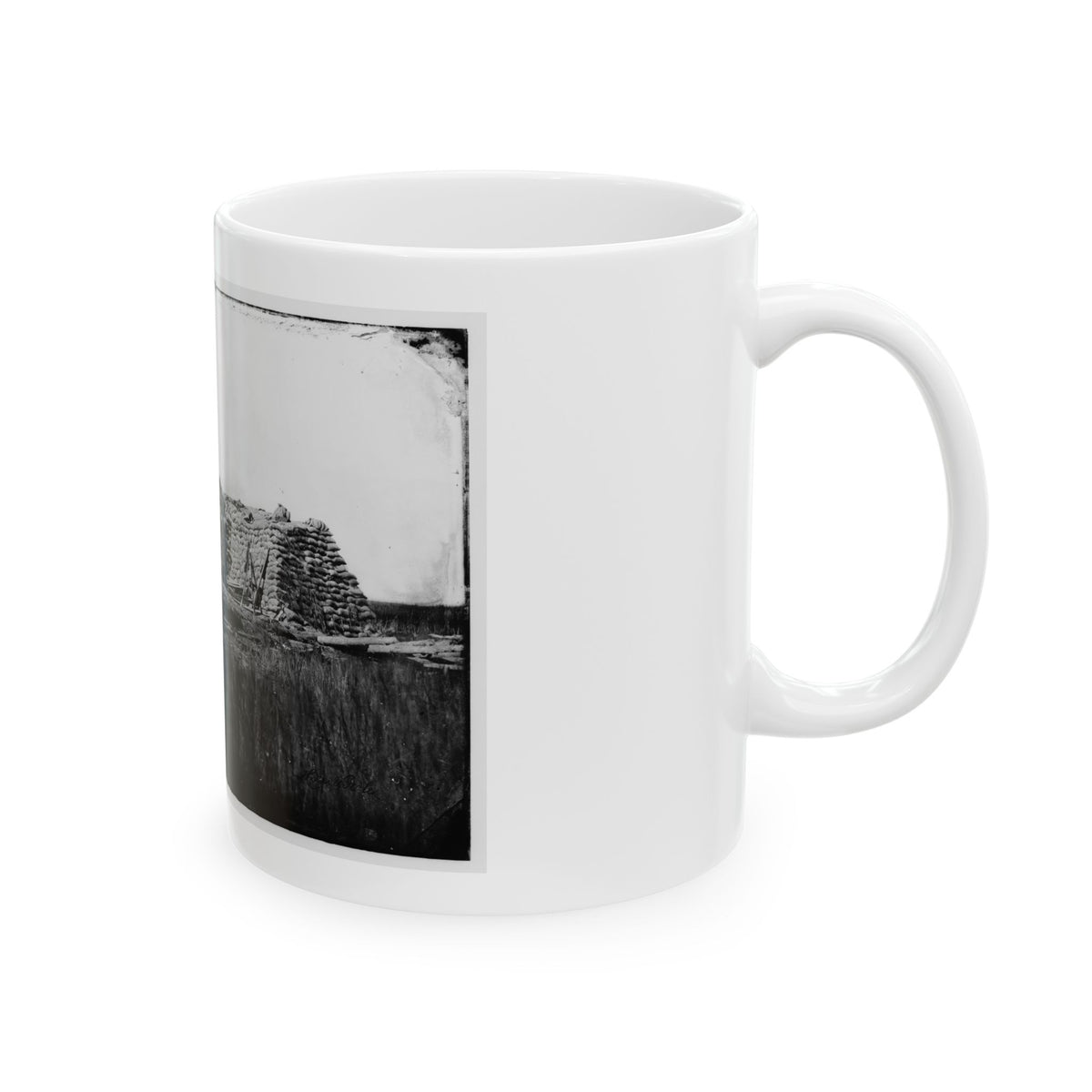 Morris Island (Vicinity), South Carolina. The  Marsh Battery  Or  Swamp Angel  After The Explosion, August 22, 1863 (U.S. Civil War) White Coffee Mug