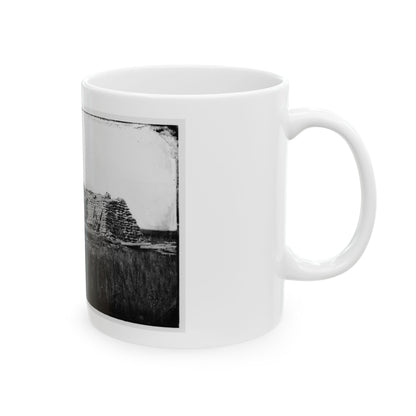 Morris Island (Vicinity), South Carolina. The  Marsh Battery  Or  Swamp Angel  After The Explosion, August 22, 1863 (U.S. Civil War) White Coffee Mug