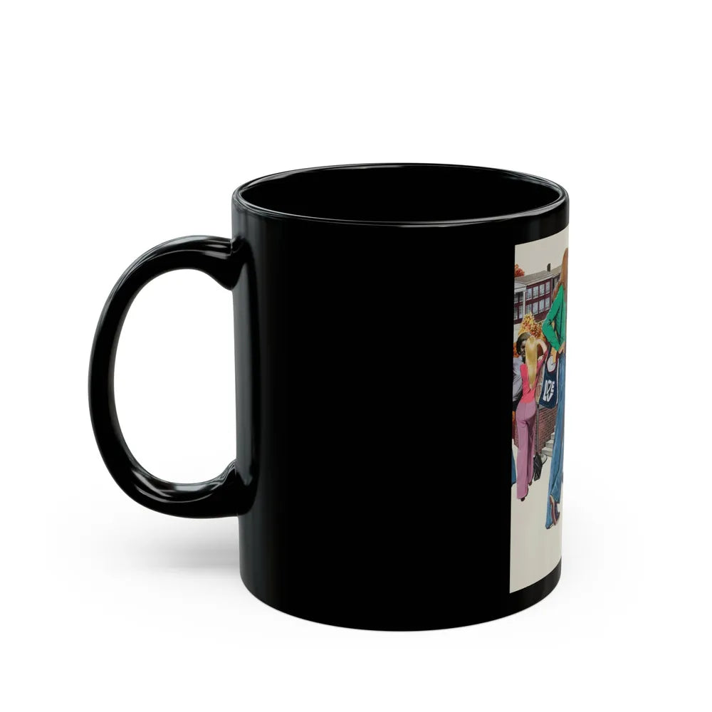 Bus Stop, 1970s - Black Coffee Mug-Go Mug Yourself