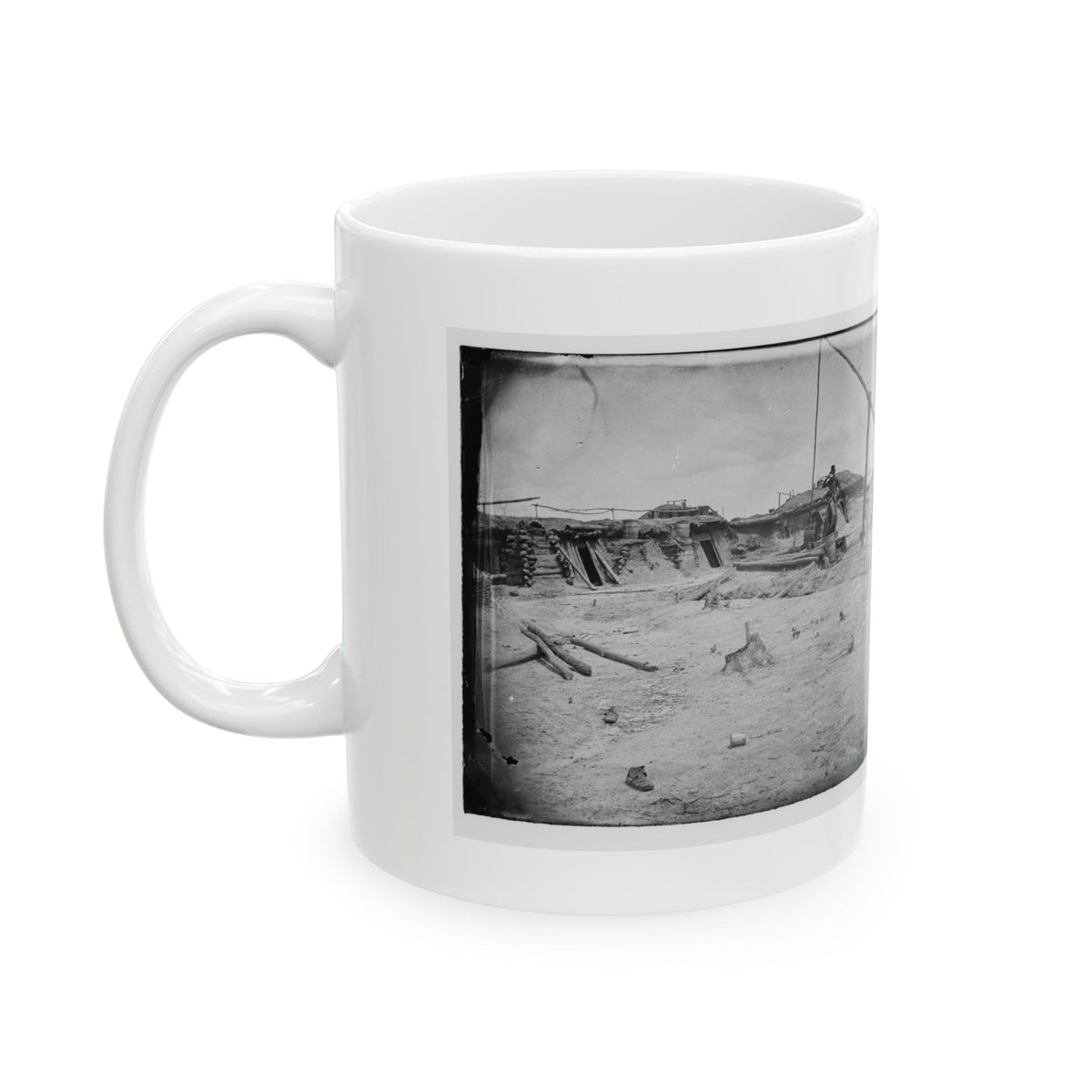 Petersburg, Va. Earthworks In Front Of The Town (U.S. Civil War) White Coffee Mug