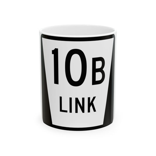 N LINK 10B (Nebraska) (Road Sign) White Coffee Mug