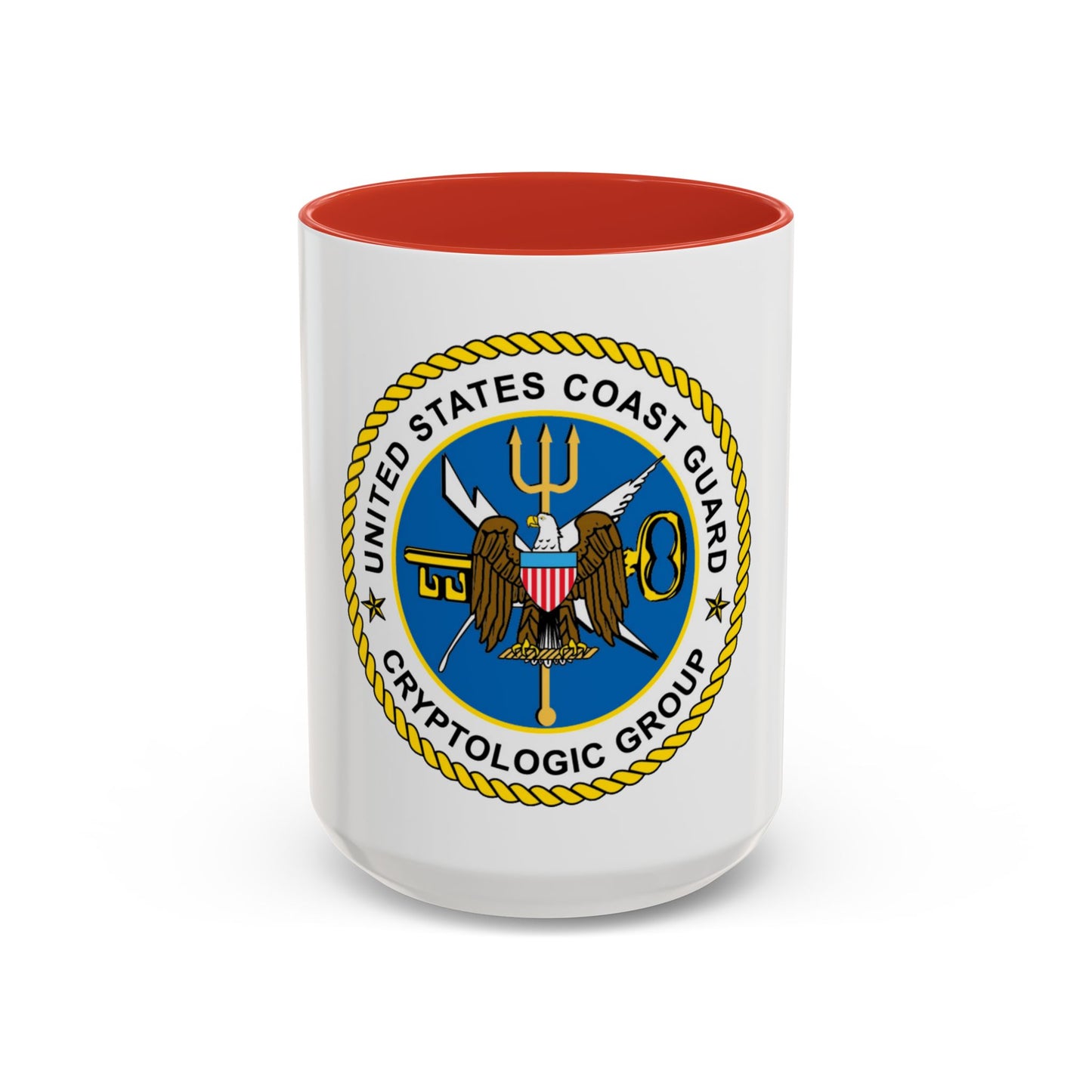 USCG Cryptologic Group (U.S. Coast Guard) Accent Coffee Mug