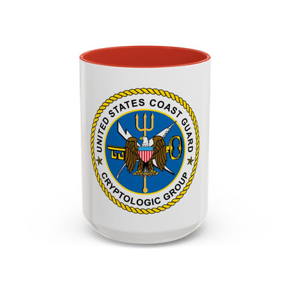 USCG Cryptologic Group (U.S. Coast Guard) Accent Coffee Mug