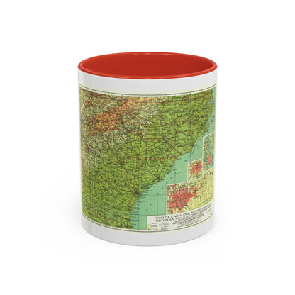 USA - Southeastern (1926) (Map) Accent Coffee Mug