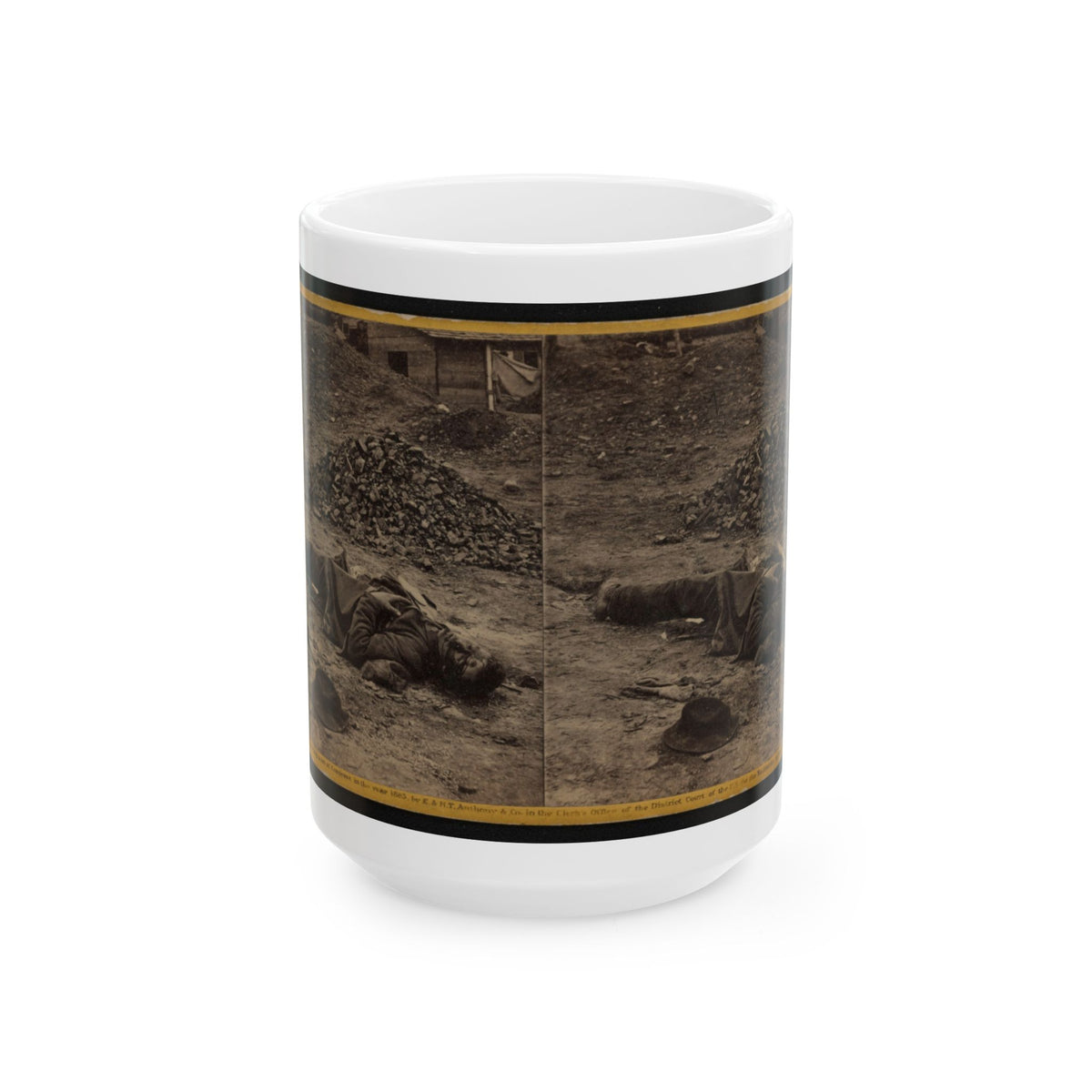 A Rebel Soldier, Killed In The Trenches Before Petersburgh (I.E. Petersburg) ... (U.S. Civil War) White Coffee Mug