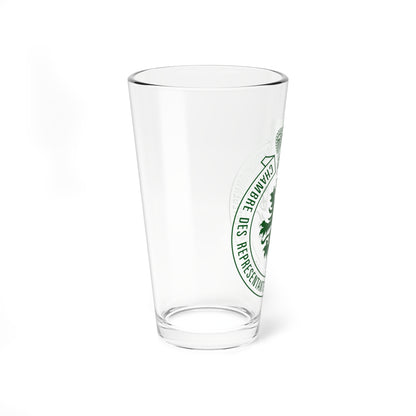 Emblem of the Belgian Chamber of Representatives (Belgium) (Coat of Arms) Pint Glass 16oz
