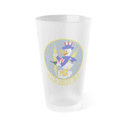 172d Airlift Squadron (U.S. Air Force) Frosted Pint Glass 16oz-16oz-Frosted-Go Mug Yourself