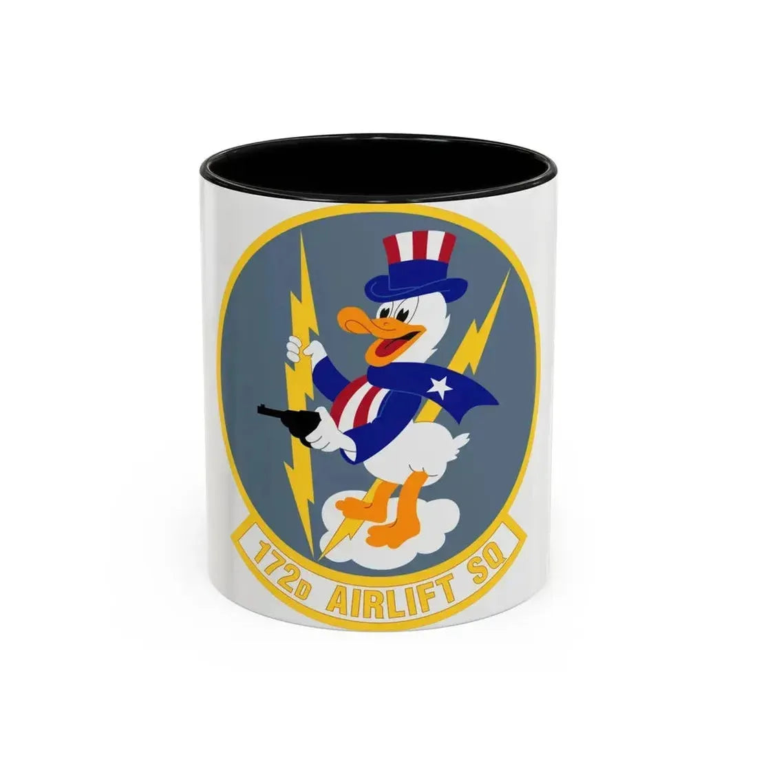 172d Airlift Squadron (U.S. Air Force) Accent Coffee Mug 11oz Black - Go Mug Yourself