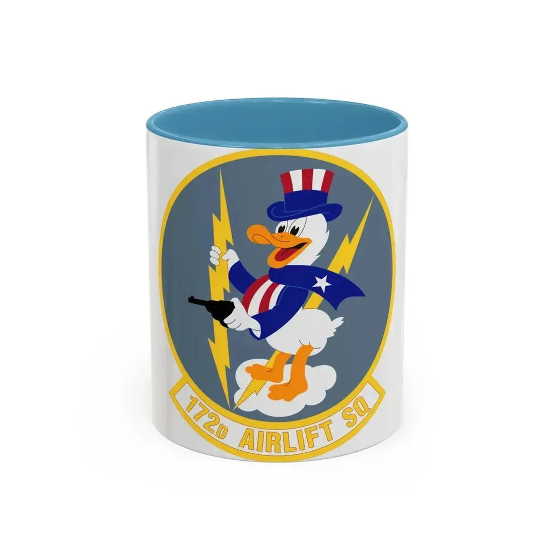 172d Airlift Squadron (U.S. Air Force) Accent Coffee Mug 11oz Light Blue - Go Mug Yourself