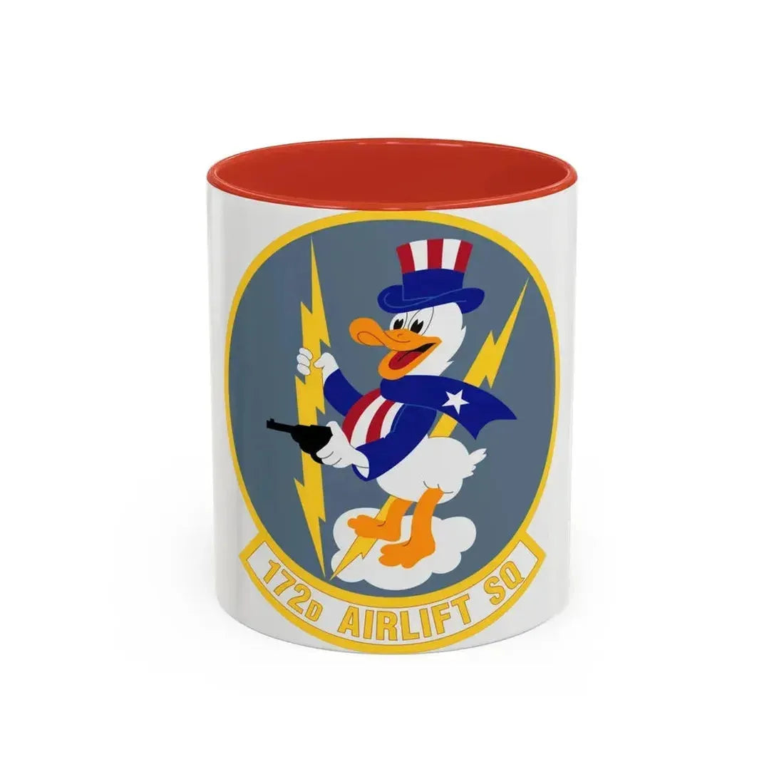 172d Airlift Squadron (U.S. Air Force) Accent Coffee Mug 11oz Red - Go Mug Yourself
