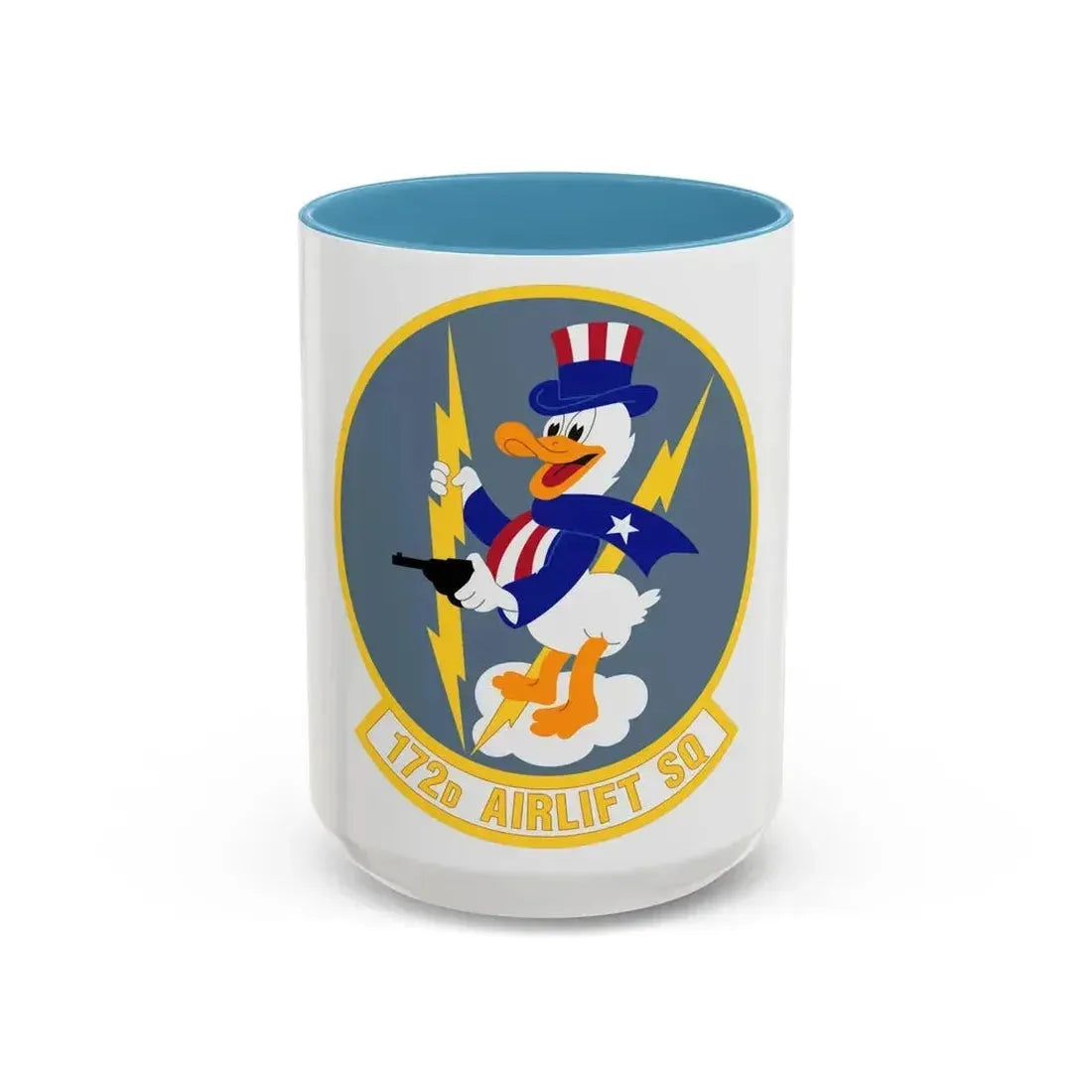 172d Airlift Squadron (U.S. Air Force) Accent Coffee Mug 15oz Light Blue - Go Mug Yourself