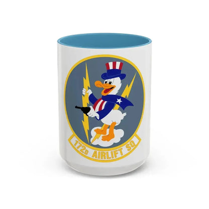 172d Airlift Squadron (U.S. Air Force) Accent Coffee Mug 15oz Light Blue - Go Mug Yourself