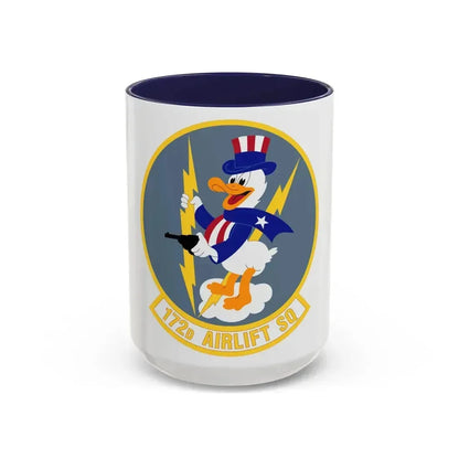 172d Airlift Squadron (U.S. Air Force) Accent Coffee Mug 15oz Navy - Go Mug Yourself