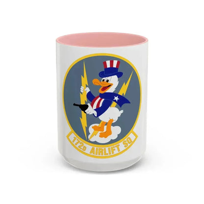 172d Airlift Squadron (U.S. Air Force) Accent Coffee Mug 15oz Pink - Go Mug Yourself