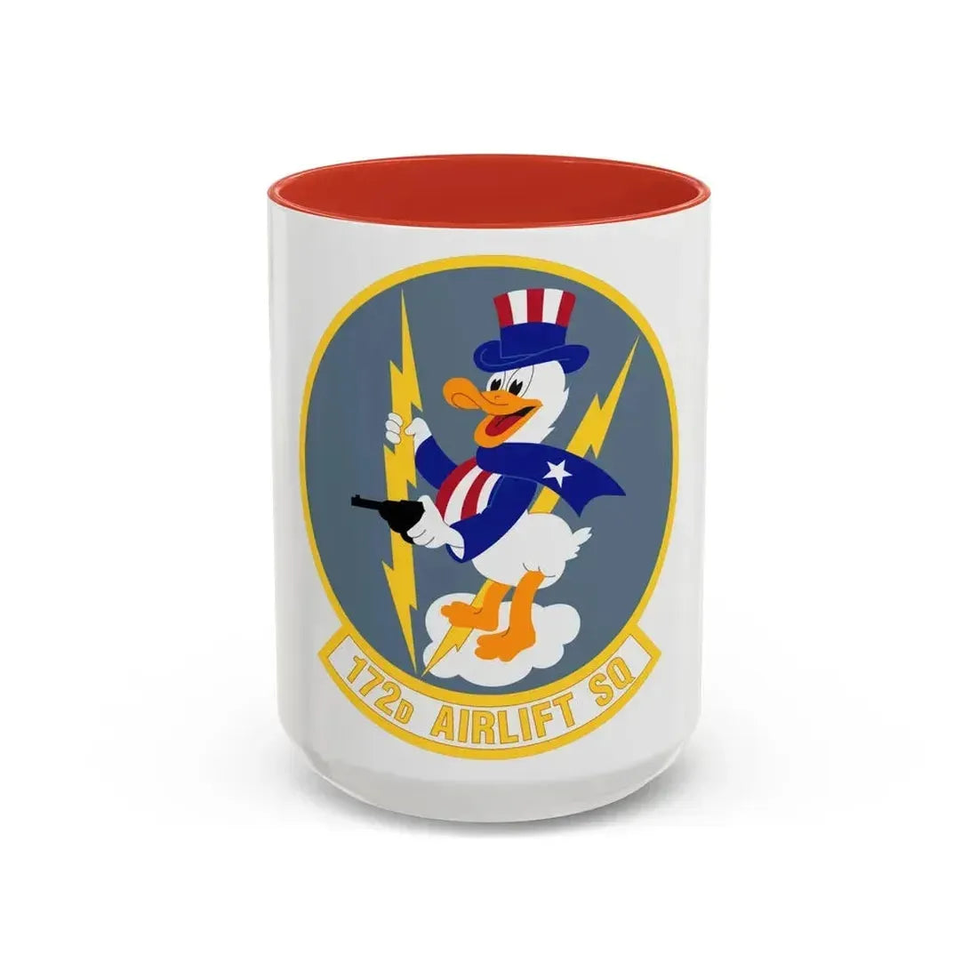 172d Airlift Squadron (U.S. Air Force) Accent Coffee Mug 15oz Red - Go Mug Yourself