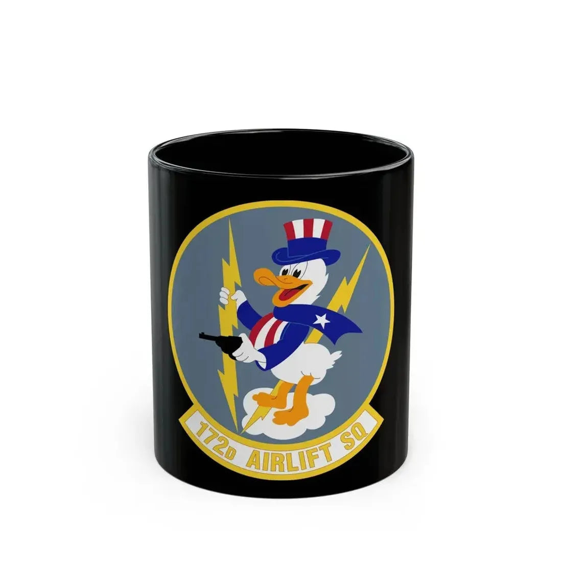 172d Airlift Squadron (U.S. Air Force) Black Coffee Mug 11oz - Go Mug Yourself