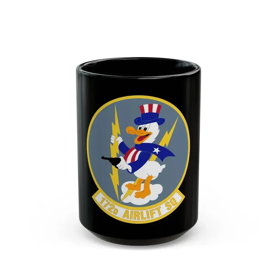 172d Airlift Squadron (U.S. Air Force) Black Coffee Mug 15oz - Go Mug Yourself