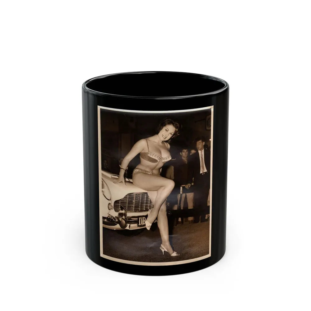 June Palmer #357 (Vintage Female Icon) Black Coffee Mug-11oz-Go Mug Yourself