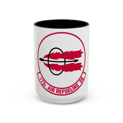 173 Air Refueling Squadron (U.S. Air Force) Accent Coffee Mug 15oz Black - Go Mug Yourself