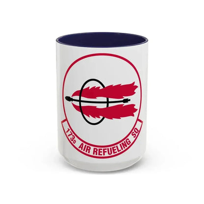 173 Air Refueling Squadron (U.S. Air Force) Accent Coffee Mug 15oz Navy - Go Mug Yourself