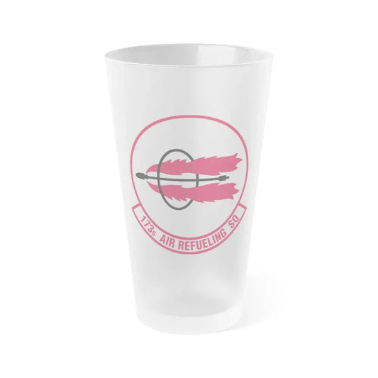 173 Air Refueling Squadron (U.S. Air Force) Frosted Pint Glass 16oz Default Title - Go Mug Yourself
