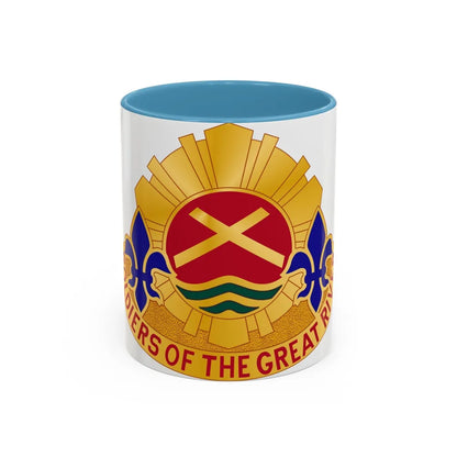 173 Engineer Battalion (U.S. Army) Accent Coffee Mug-11oz-Light Blue-Go Mug Yourself