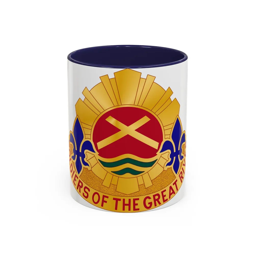 173 Engineer Battalion (U.S. Army) Accent Coffee Mug-11oz-Navy-Go Mug Yourself