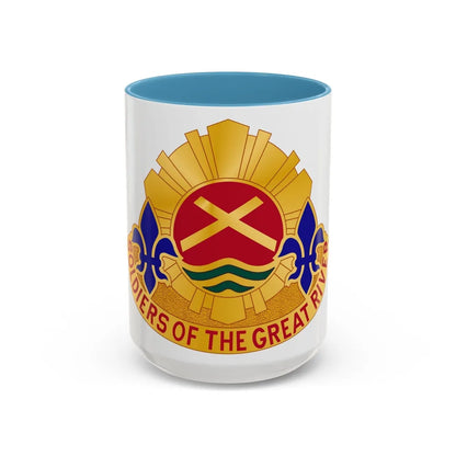 173 Engineer Battalion (U.S. Army) Accent Coffee Mug-15oz-Light Blue-Go Mug Yourself