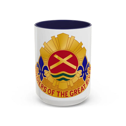 173 Engineer Battalion (U.S. Army) Accent Coffee Mug-15oz-Navy-Go Mug Yourself