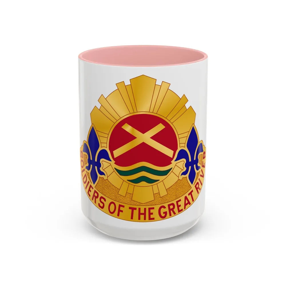 173 Engineer Battalion (U.S. Army) Accent Coffee Mug-15oz-Pink-Go Mug Yourself