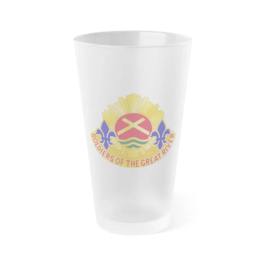 173 Engineer Battalion (U.S. Army) Frosted Pint Glass 16oz-Go Mug Yourself