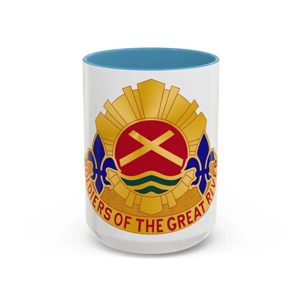 173 Engineer Battalion (U.S. Army) Accent Coffee Mug 15oz Light Blue - Go Mug Yourself