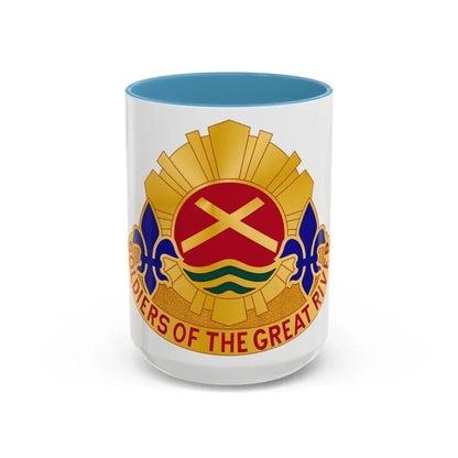 173 Engineer Battalion (U.S. Army) Accent Coffee Mug 15oz Light Blue - Go Mug Yourself