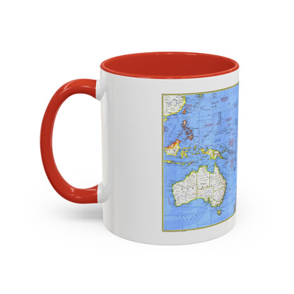 Pacific - Islands of the (1974) (Map) Accent Coffee Mug