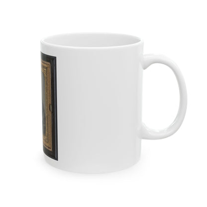 Unidentified Soldier In Confederate Uniform With Bowie Knife(2) (U.S. Civil War) White Coffee Mug