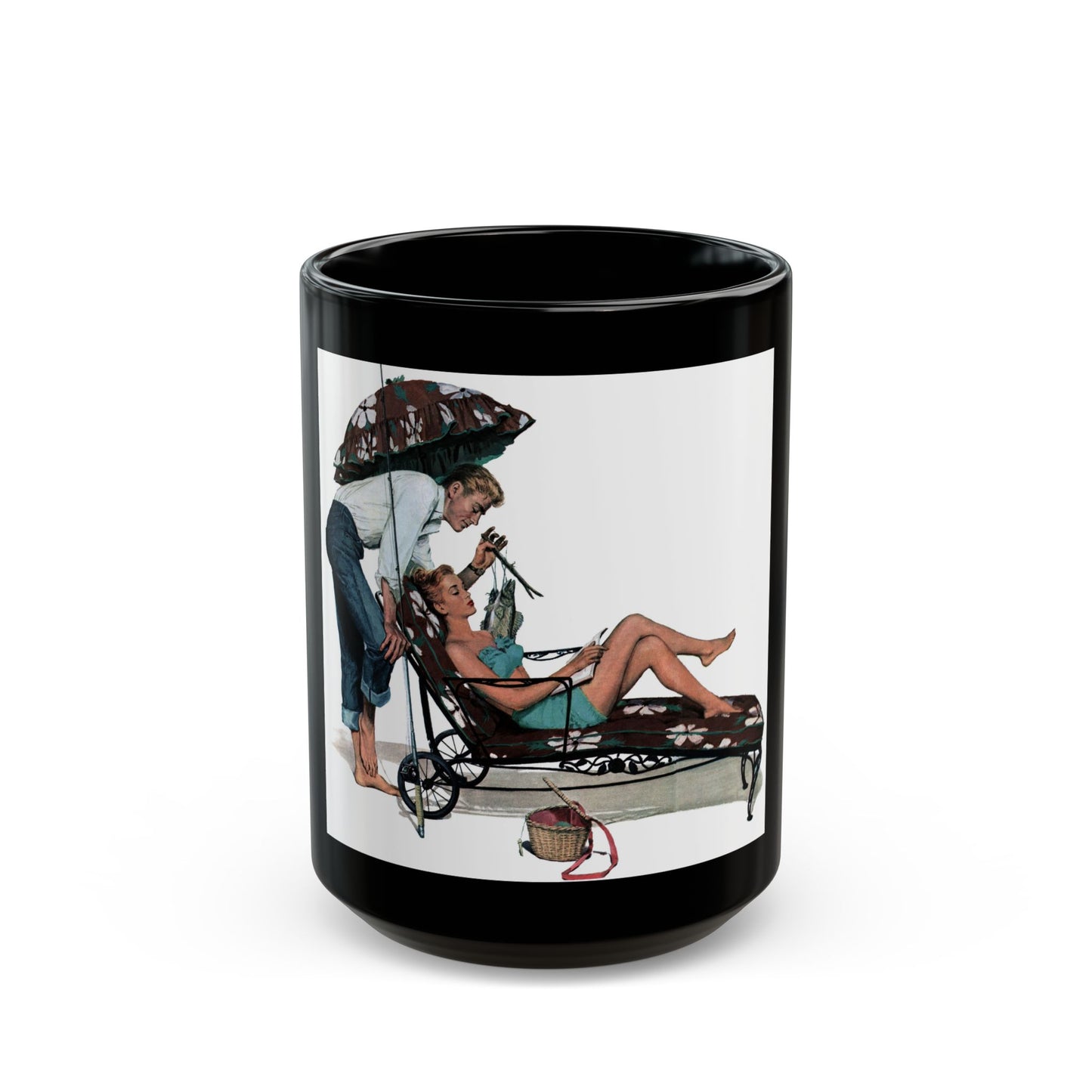 Flannagan's Last Resort, Collier's, July 31, 1948 - Black Coffee Mug-15oz-Go Mug Yourself