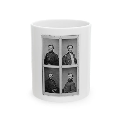 Grant, Sherman, Thomas, And Mcpherson (U.S. Civil War) White Coffee Mug