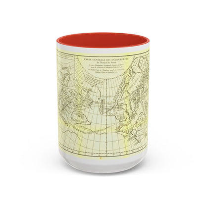 Asia - Carte Generale des Decouvertes (1892) (Map) Accent Coffee Mug