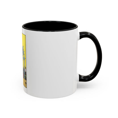 The 7 of Swords (Tarot Card) Accent Coffee Mug