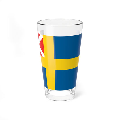 Flag of Sweden 1818-1844 (Estonia) Pint Glass 16oz