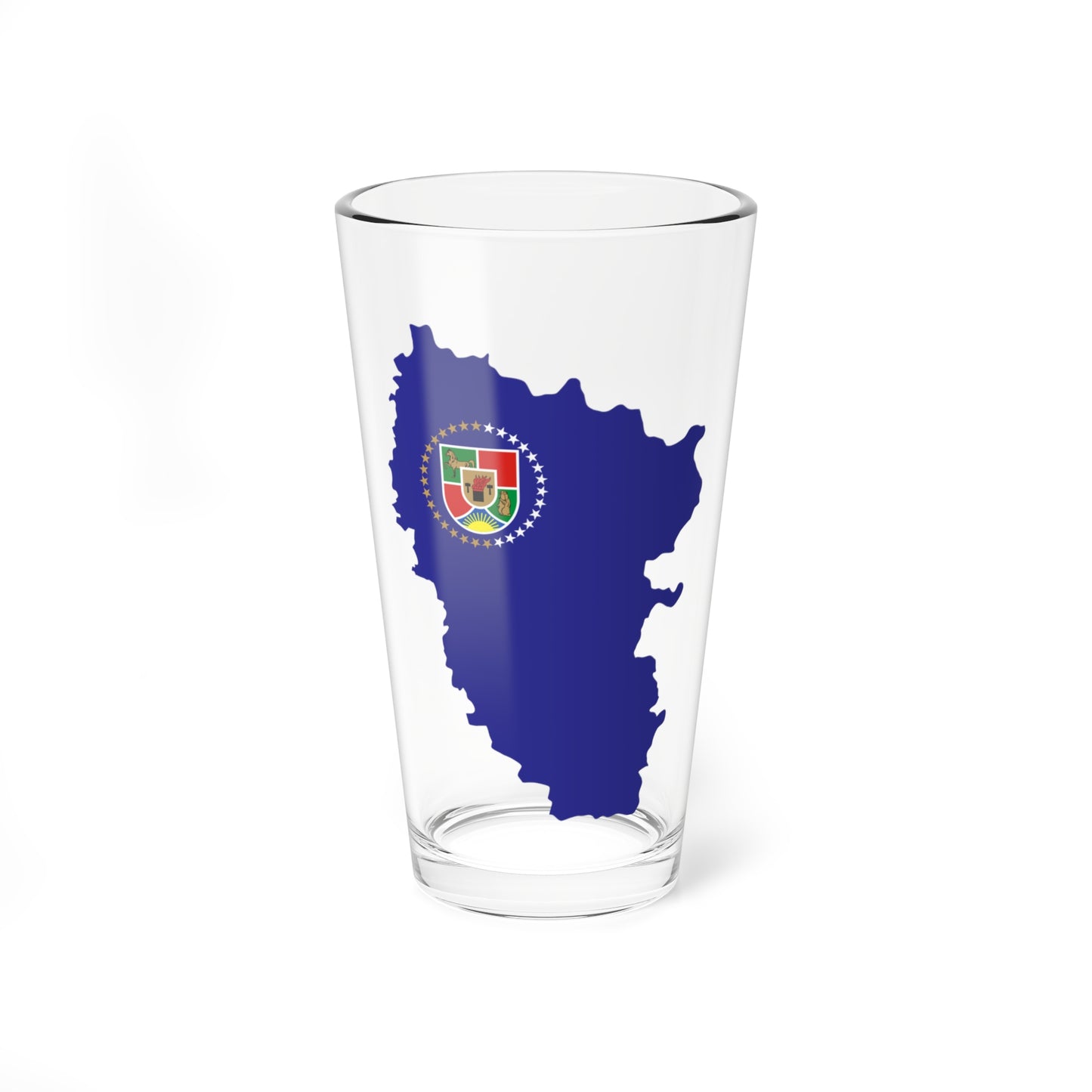 Flag-map of Luhansk Oblast (Ukraine) Pint Glass 16oz
