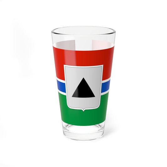 Flag of Magnitogorsk Chelyabinsk oblast 1998 (Russia) Pint Glass 16oz