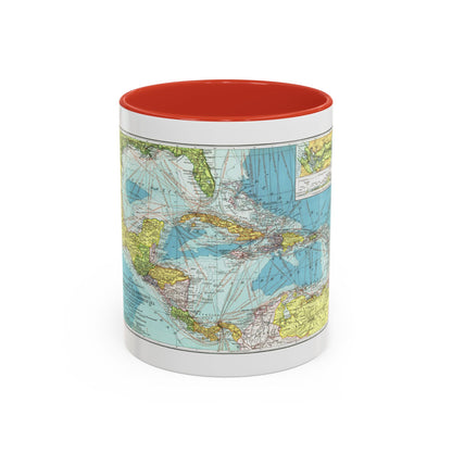 Central America (1913) (Map) Accent Coffee Mug