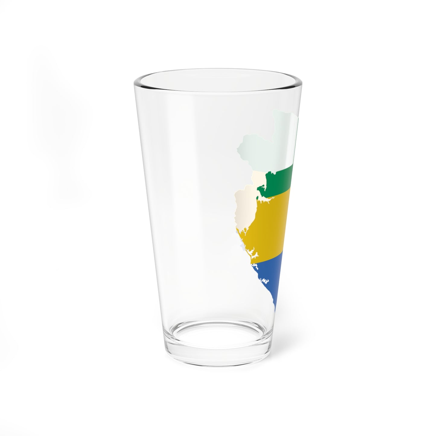 Flag map of Gabon (Gabon) Pint Glass 16oz