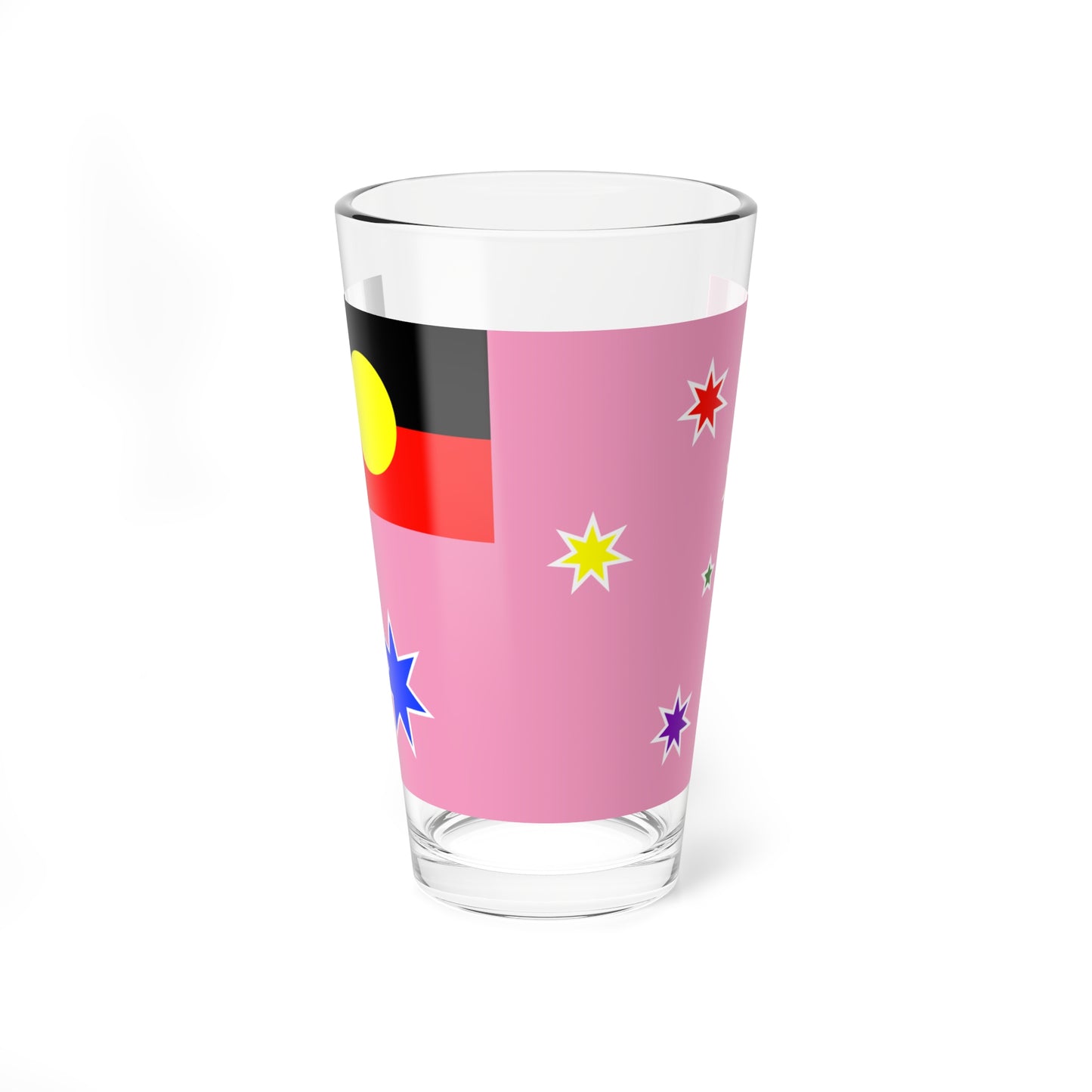 Australian Gay Pride with Aboriginal Flag Rainbow Crux 2-3 (Australia) Pint Glass 16oz