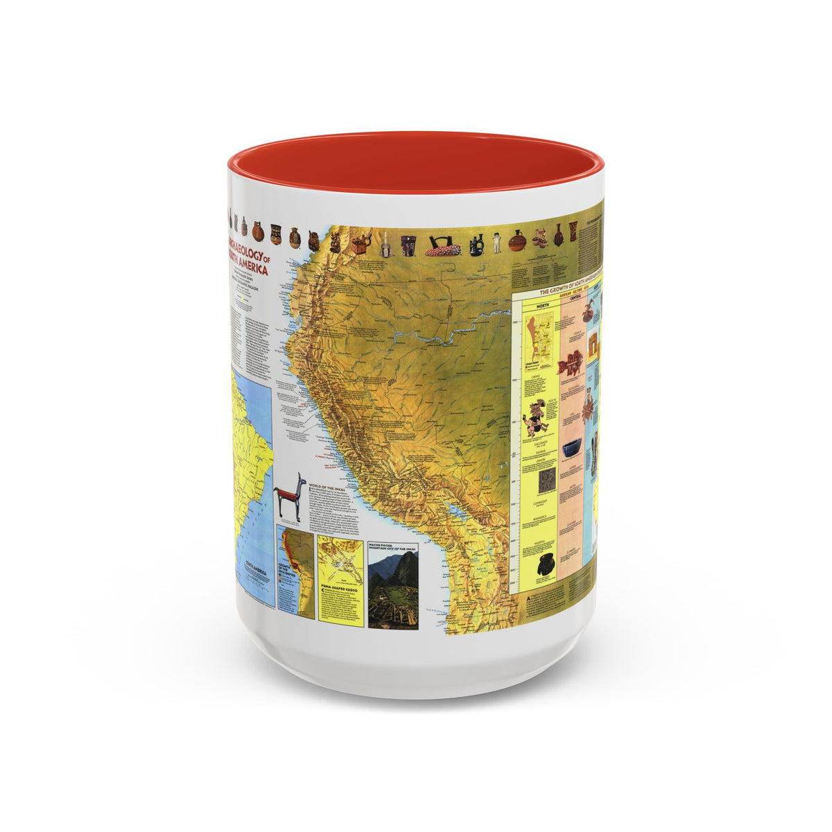 South America - Archaeology (1982) (Map) Accent Coffee Mug