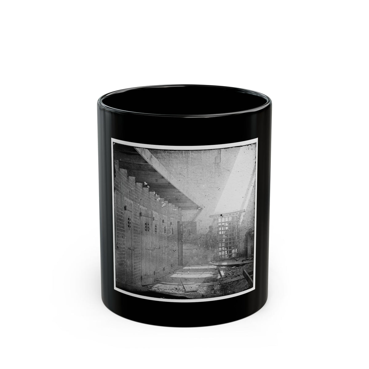 Alexandria, Virginia. Slave Pen. Interior View 001 (U.S. Civil War) Black Coffee Mug