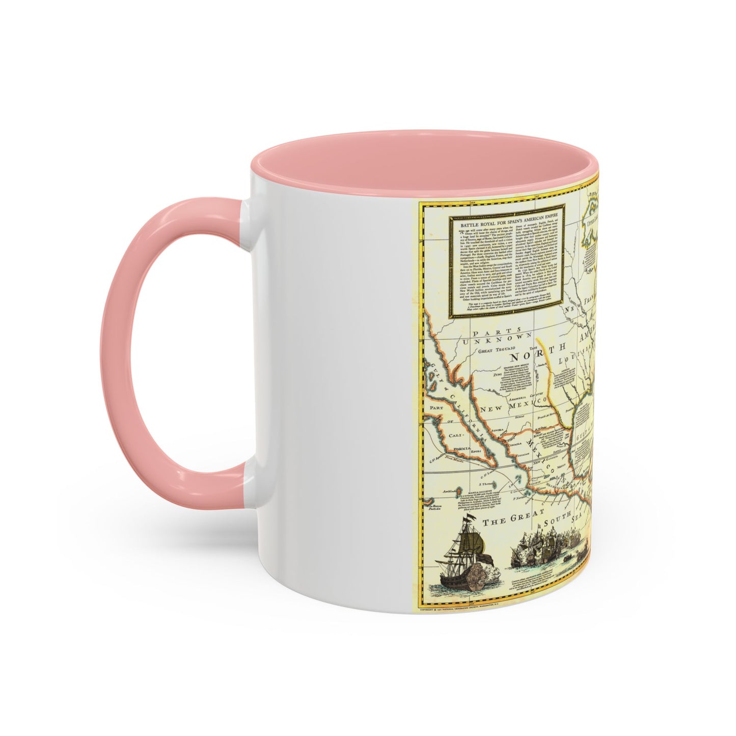 North America - Colonization and Trade (1977) (Map) Accent Coffee Mug